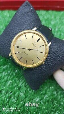 RARE OMEGA WATCH AUTOMATIC GENEVE VINTAGE GOLD PLATED 70s SWISS MINT 38MM