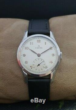RARE! OMEGA WWII 40's MILITARY cal. 30T2-PC VINTAGE 36mm RARE 15J SWISS WATCH