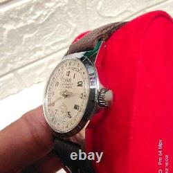 RARE ORIS Pointer Date Dial Military Men's Watch Swiss Made Vintage