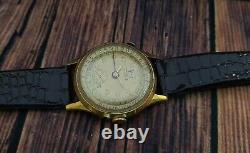 RARE! PALACE POINTERDATE 34mm GP VINTAGE 50's RARE 17J SWISS WATCH