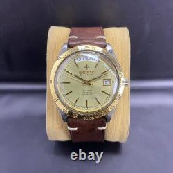 RARE Pronto Tropic Master Automatic Swiss 25J Gold Dial Two Tone Vintage Watch