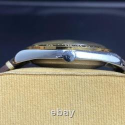 RARE Pronto Tropic Master Automatic Swiss 25J Gold Dial Two Tone Vintage Watch