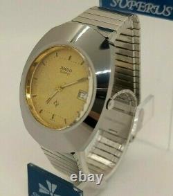 RARE RADO Diastar Quartz Silver Gold Dial Vintage Swiss Made Men's Watch