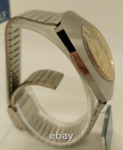 RARE RADO Diastar Quartz Silver Gold Dial Vintage Swiss Made Men's Watch