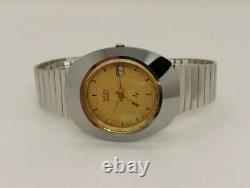 RARE RADO Diastar Quartz Silver Gold Dial Vintage Swiss Made Men's Watch