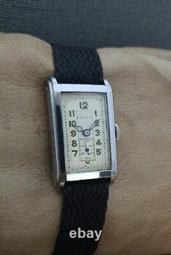 RARE! REVUE TANK cal. 70 VINTAGE 20's RARE 15J SWISS WATCH