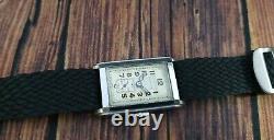 RARE! REVUE TANK cal. 70 VINTAGE 20's RARE 15J SWISS WATCH