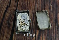 RARE! REVUE TANK cal. 70 VINTAGE 20's RARE 15J SWISS WATCH