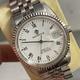 RARE Sandoz President Automatic Roman Index White Dial Swiss ETA Watch Vintage