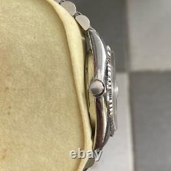 RARE Sandoz President Automatic Roman Index White Dial Swiss ETA Watch Vintage