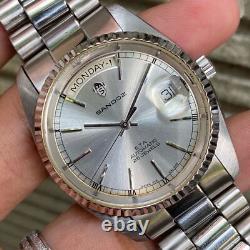 RARE Sandoz President Day Date Automatic ETA 2834-2 Vintage Swiss Watch 1980s