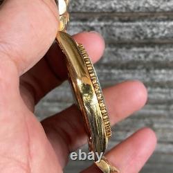 RARE Sandoz President Day Date Quartz Vintage Swiss Men Watch 1980s