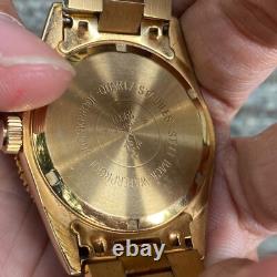 RARE Sandoz President Day Date Quartz Vintage Swiss Men Watch 1980s