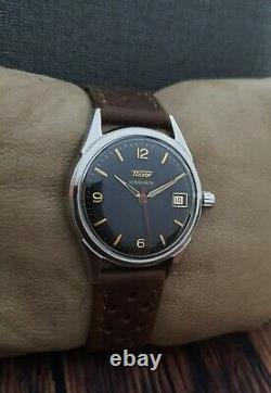 RARE! TISSOT VISODATE cal. 27B-621 SS VINTAGE 50's RARE 16J SWISS WATCH