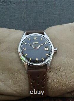 RARE! TISSOT VISODATE cal. 27B-621 SS VINTAGE 50's RARE 16J SWISS WATCH