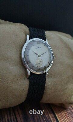 RARE! TISSOT WWII 40's MILITARY cal. 17-5 SS TWO-TONE VINTAGE RARE SWISS WATCH