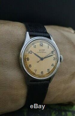 RARE! TISSOT WWII 40's MILITARY cal. 27 SS VINTAGE 35mm RARE 16J SWISS WATCH
