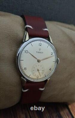 RARE! TISSOT WWII 40's MILITARY cal. 27 VINTAGE 35mm RARE 15J SWISS WATCH