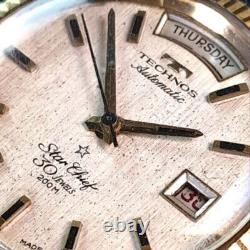 RARE Technos President Star Chief 1960's Automatic Swiss Day Date Vintage Watch