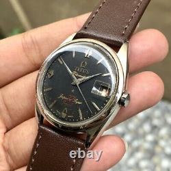 RARE Titus Titomatic Jet Power Super 77 Black Dial Swiss Vintage Men Watch