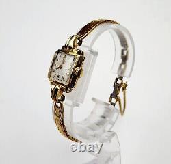 RARE, UNIQUE Women Vintage SWISS 14K SOLID GOLD Watch DUBOIS 1785. Manual Wind