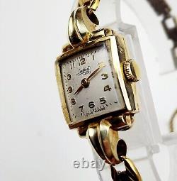 RARE, UNIQUE Women Vintage SWISS 14K SOLID GOLD Watch DUBOIS 1785. Manual Wind