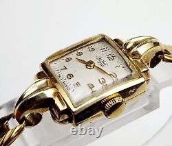 RARE, UNIQUE Women Vintage SWISS 14K SOLID GOLD Watch DUBOIS 1785. Manual Wind