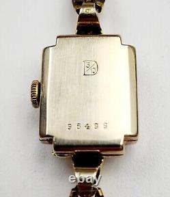 RARE, UNIQUE Women Vintage SWISS 14K SOLID GOLD Watch DUBOIS 1785. Manual Wind