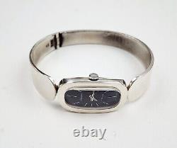 RARE, UNIQUE Women's SWISS Vintage 70's 800 STERLING SILVER Watch NIVADA