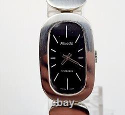 RARE, UNIQUE Women's SWISS Vintage 70's 800 STERLING SILVER Watch NIVADA