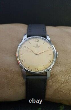RARE! UNIVERSAL GENEVE WWII 40's MILITARY cal. 332 VINTAGE 17J SWISS WATCH