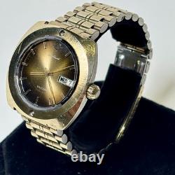 RARE VINTAGE 14k GF Jacques Prevard Vacuum Automatic Swiss Watch Mens 35mm
