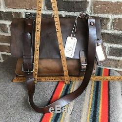 RARE VINTAGE 1940s SWISS HANDMADE SADDLE LEATHER MACBOOK 15 MESSENGER BAG R$1798