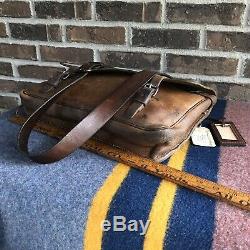 RARE VINTAGE 1940s SWISS HANDMADE SADDLE LEATHER MACBOOK 15 MESSENGER BAG R$1798