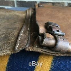 RARE VINTAGE 1940s SWISS HANDMADE SADDLE LEATHER MACBOOK 15 MESSENGER BAG R$1798