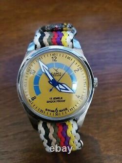 RARE VINTAGE CAMY GENEVE POPULAR 17J SWISS MEN'S WATCH Still Mint Condition