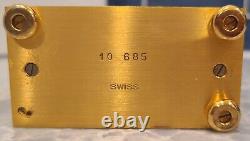 RARE VINTAGE Imhof Bucherer Brass 8-Day Memovox Alarm Clock Swiss Made