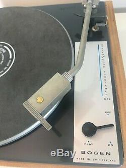 RARE VINTAGE LENCO BOGEN B62 L70 turntable record player SWISS MADE