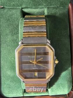 RARE VINTAGE Maurice Lacroix Date REF# 09219 SWISS 2 TONE Quartz Movement