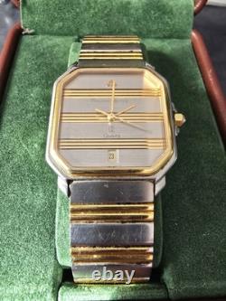 RARE VINTAGE Maurice Lacroix Date REF# 09219 SWISS 2 TONE Quartz Movement