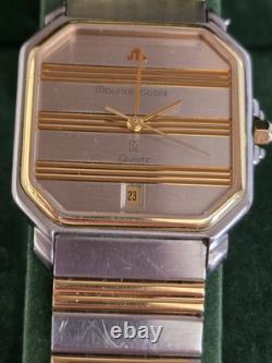 RARE VINTAGE Maurice Lacroix Date REF# 09219 SWISS 2 TONE Quartz Movement