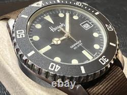 RARE VINTAGE SWI SWISS MADE Harrods Label Date 20ATM DIVER WATCH Brevet 503.305