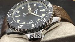 RARE VINTAGE SWI SWISS MADE Harrods Label Date 20ATM DIVER WATCH Brevet 503.305