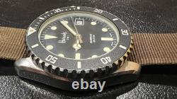 RARE VINTAGE SWI SWISS MADE Harrods Label Date 20ATM DIVER WATCH Brevet 503.305