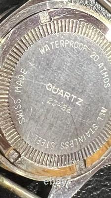 RARE VINTAGE SWI SWISS MADE Harrods Label Date 20ATM DIVER WATCH Brevet 503.305