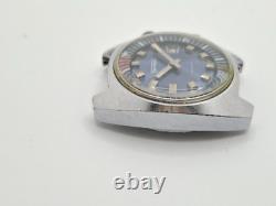 RARE VINTAGE THERMIDOR INCABLOC SWISS WATCG BLUE DIAL DATE-RETRO 70s UNISEX 30MM