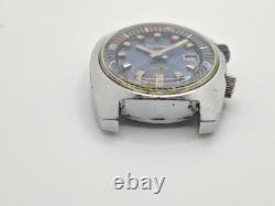 RARE VINTAGE THERMIDOR INCABLOC SWISS WATCG BLUE DIAL DATE-RETRO 70s UNISEX 30MM