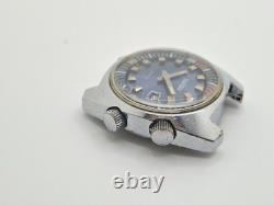 RARE VINTAGE THERMIDOR INCABLOC SWISS WATCG BLUE DIAL DATE-RETRO 70s UNISEX 30MM