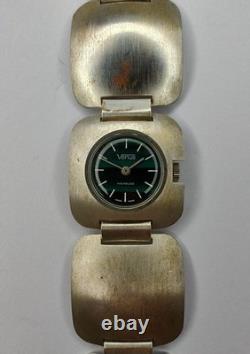 RARE VINTAGE VENUS Ladies Watch 800 Silver Bracelet Manual Wind NOS TAG 1970s