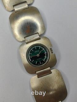 RARE VINTAGE VENUS Ladies Watch 800 Silver Bracelet Manual Wind NOS TAG 1970s